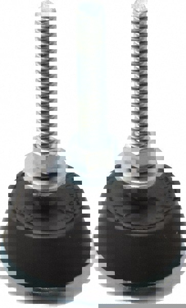 Leveling Mount with Glide Cup & Leveling Stud: 3/8-16 Thread, 2-1/4